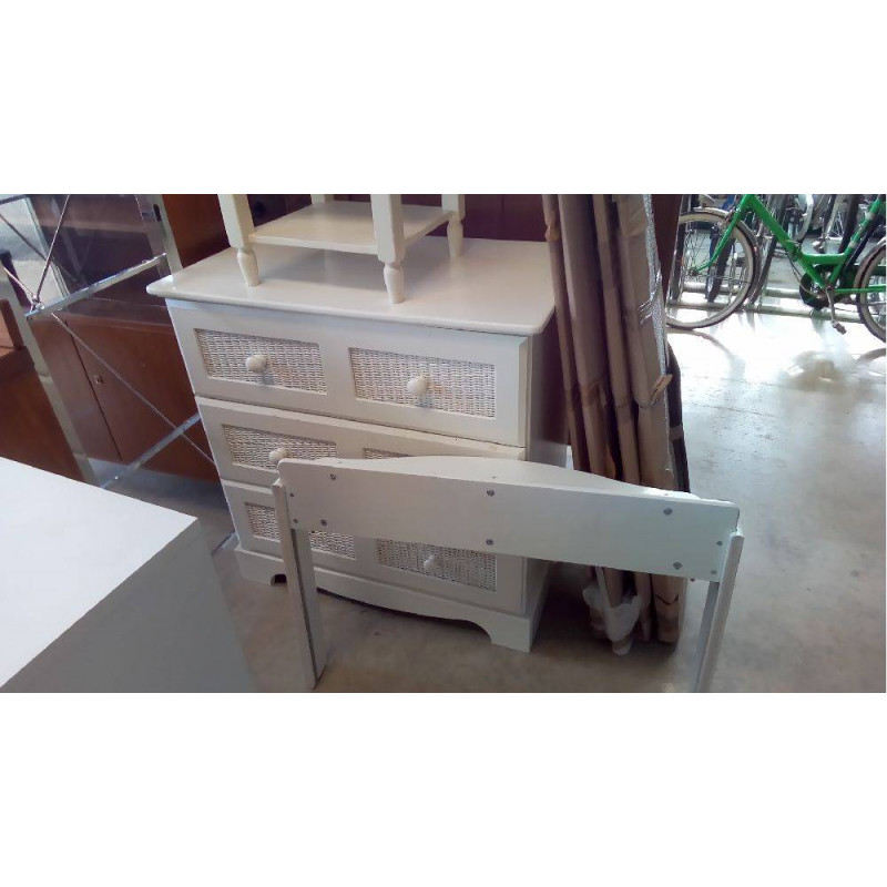 COMMODE BLANCHE ( MODULABLE TABLE À LANGER)