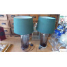 PAIRE DE LAMPES FÛT EN VERRE