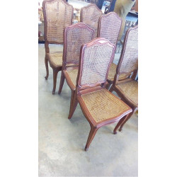 PAIRE DE CHAISES CANNÉES