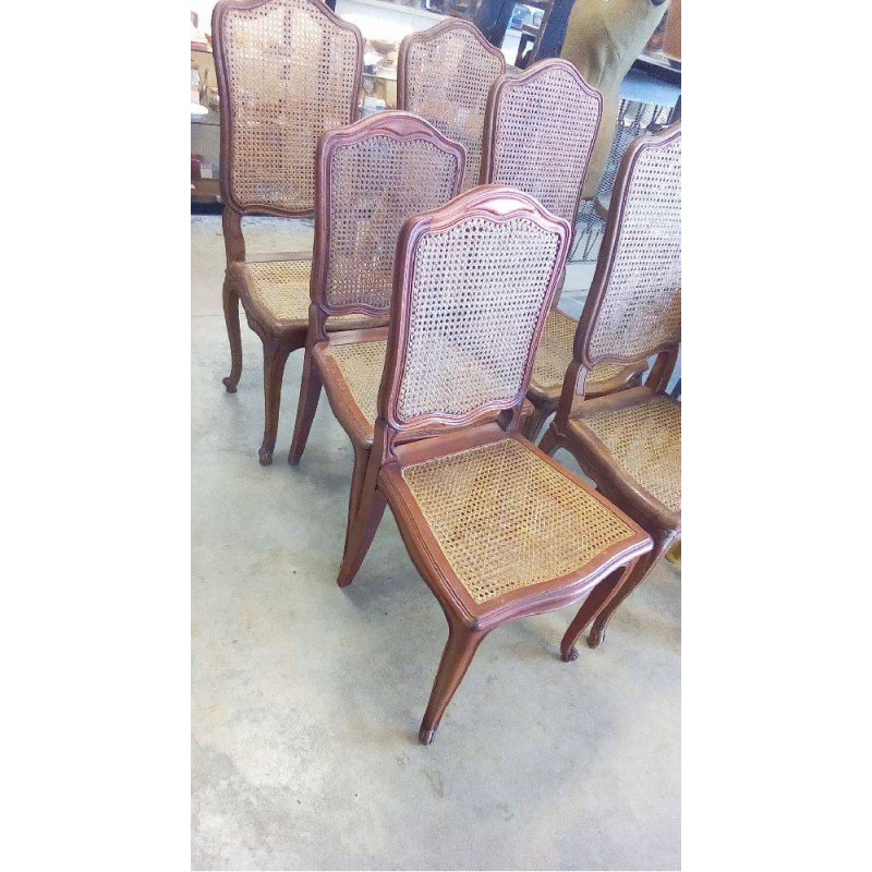 PAIRE DE CHAISES CANNÉES