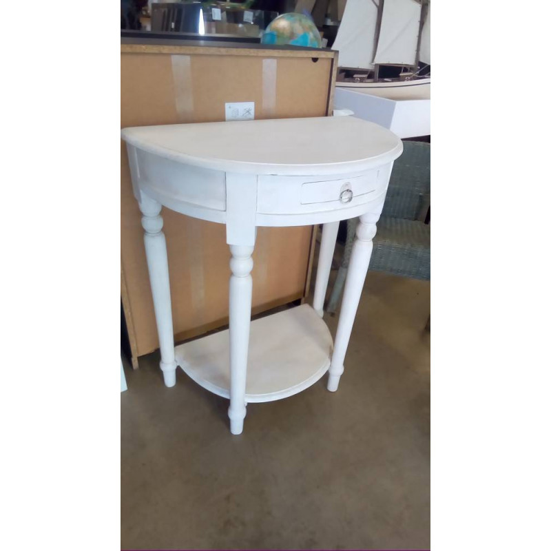 CONSOLE BOIS PATINÉE 1 TIROIR