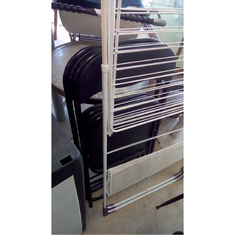 PAIRE DE CHAISES  PLIANTES NOIRES