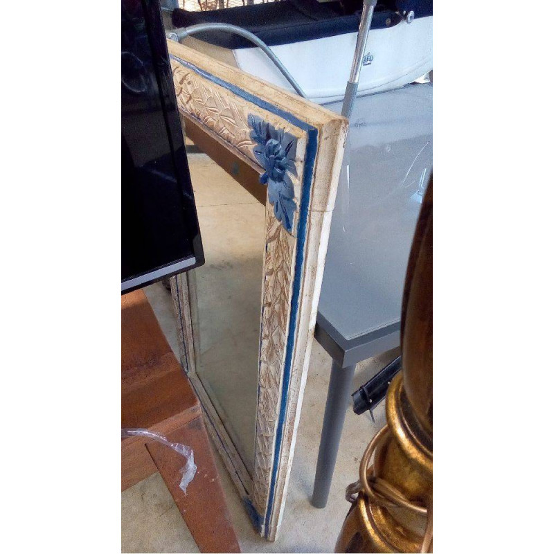 MIROIR BLEU ET BLANC