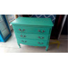 COMMODE VERT D\'EAU 3 TIROIRS
