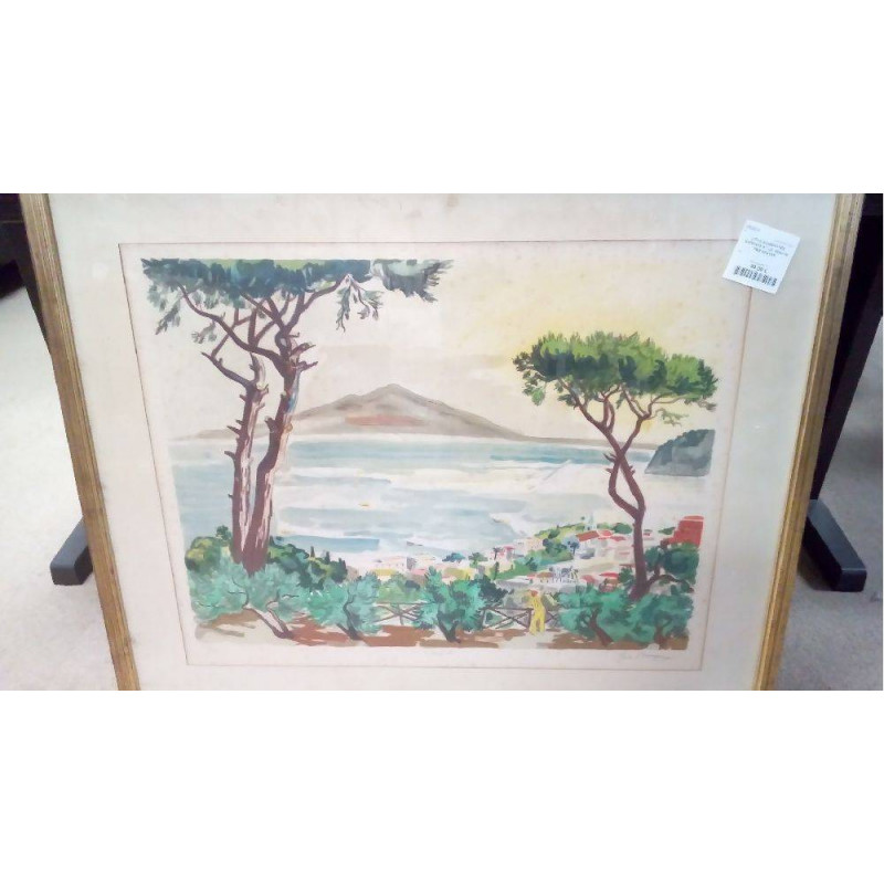 LITHO NUMÉROTÉE SORENTE ET LE VÉSUVE PAR BRAYER