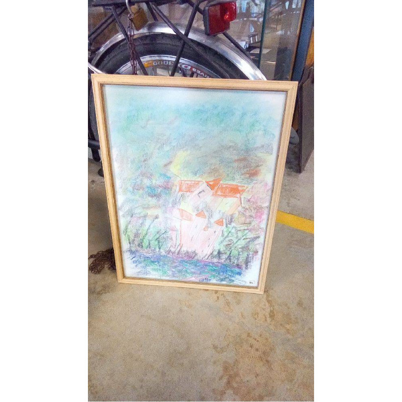 PASTEL VILLAGE PROVENÇAL JACQUES LAVENAC