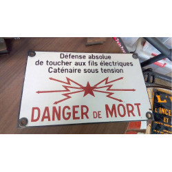PLAQUE ÉMAILLÉE DANGER