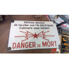 PLAQUE ÉMAILLÉE DANGER