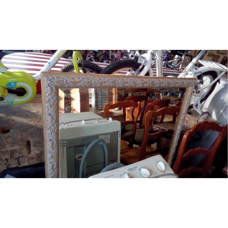 GRAND MIROIR DORÉ PATINÉ