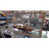 MAQUETTE BATEAU VAPEUR/VOILE 19EME SOUS  VITRINE