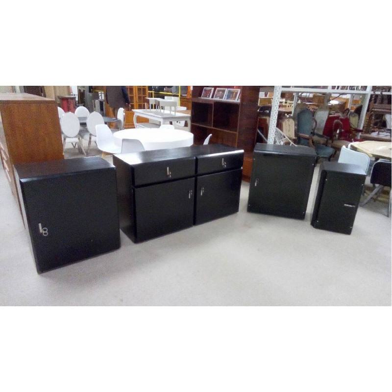 ENSEMBLE DE 4 MEUBLES ANNÉES 80 PAR VITTORIO INTROINI POUR SAPORI