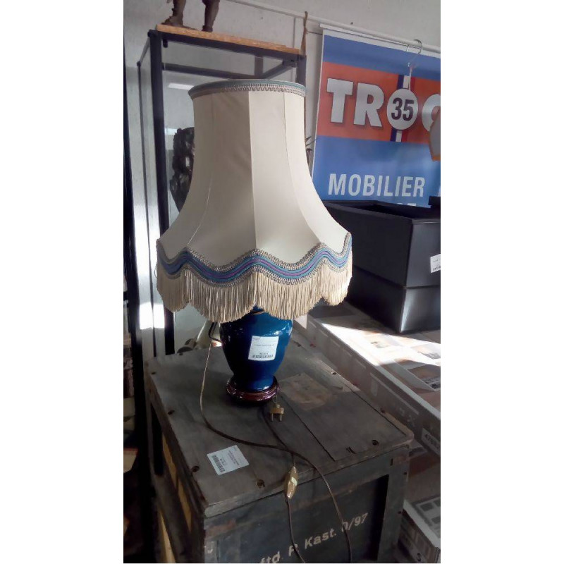 LAMPE FAIENCE BLEUE