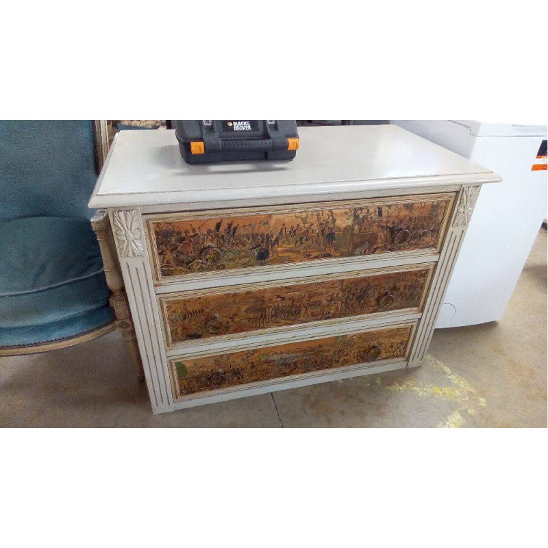 COMMODE DIRECTOIRE 3 TIROIRS SCRAPBOOKING NAPOLÉON