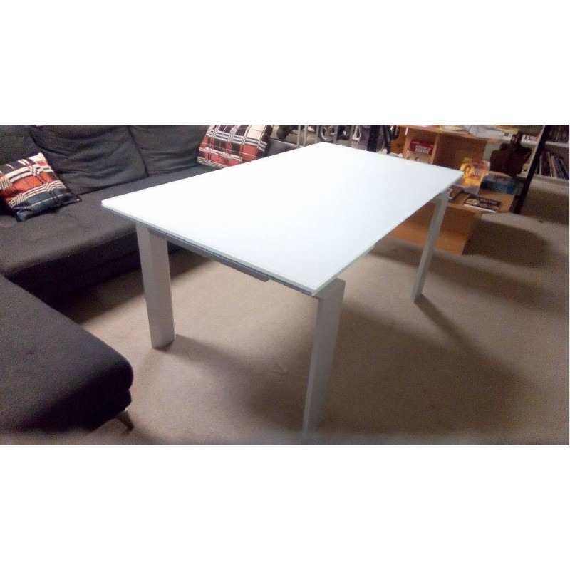 TABLE VERRE RECTANGLE 2 ALLONGES