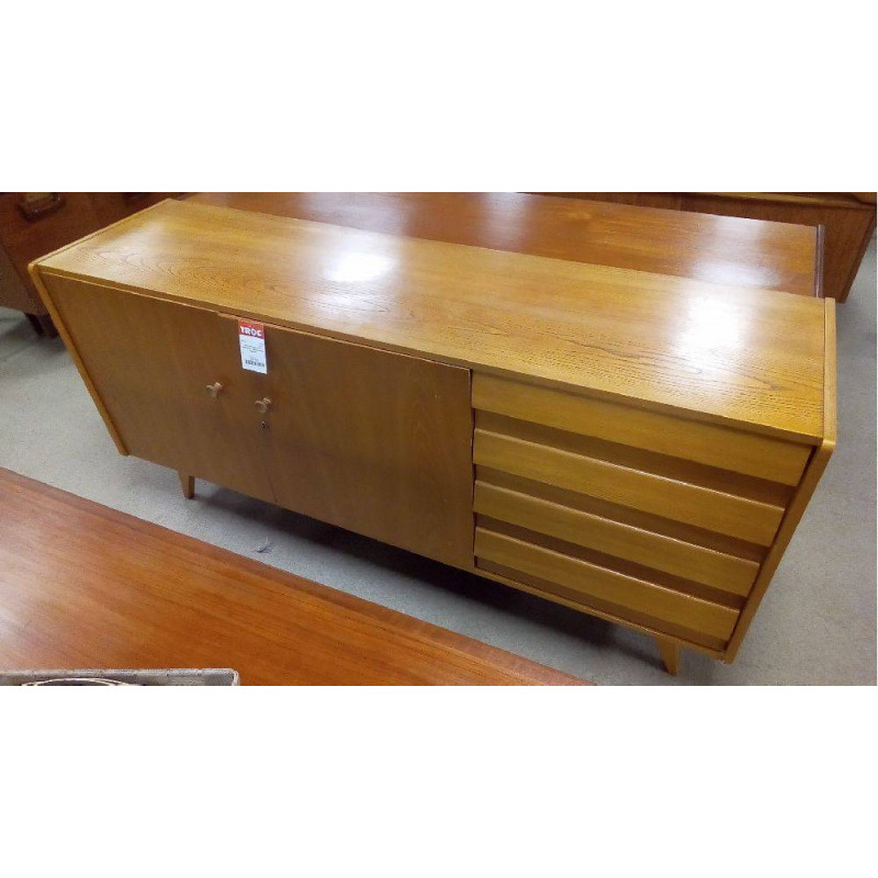 ENFILADE BOIS CLAIR PORTES ET TIROIRS DAVID 165/44/79