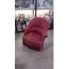 FAUTEUIL CRAPAUD VELOURS ROSE