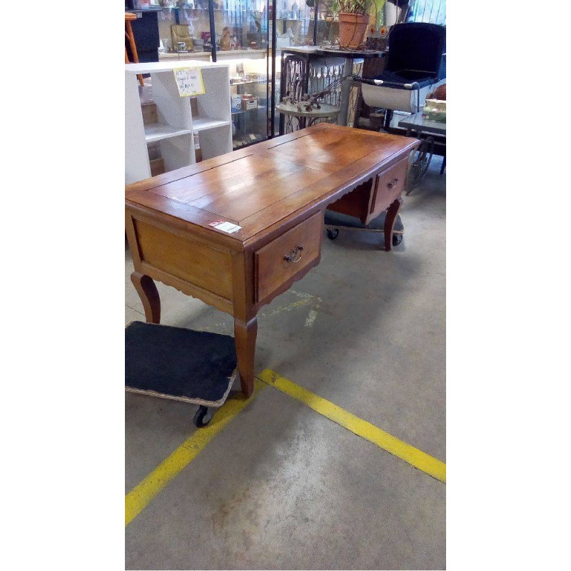 BUREAU MERISIER 2 TIROIRS 170/70