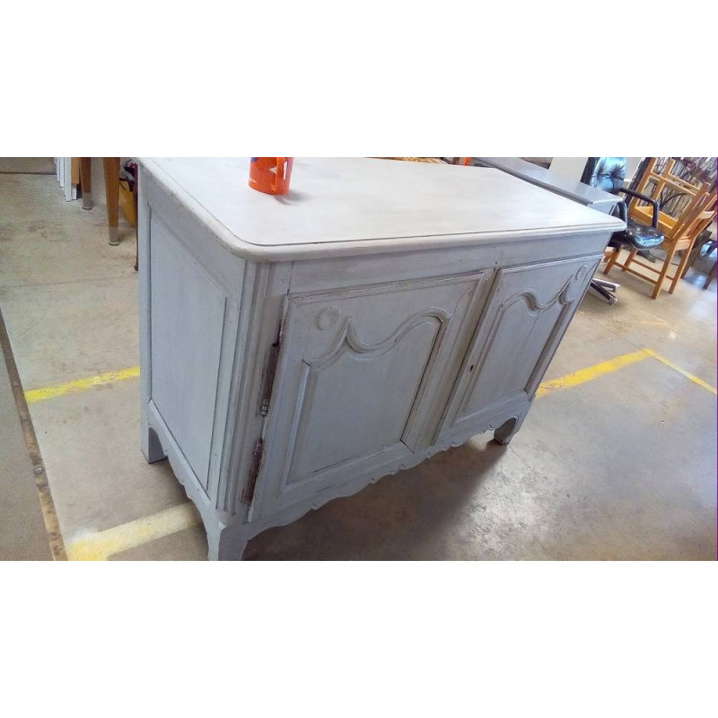 BUFFET BAS PATINÉ GRIS SANS CLÉ