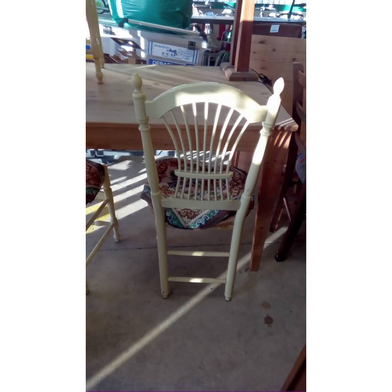 LOT DE 4 CHAISES DOSSIER GERBE