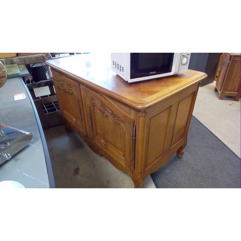 BUREAU CHÊNE SCULPTÉ 4 TIROIRS AVEC 4 CLÉS