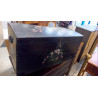 COFFRE ANCIEN PEINT FLEURS