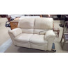 CANAPÉ RELAX MANUEL 2P CUIR BEIGE