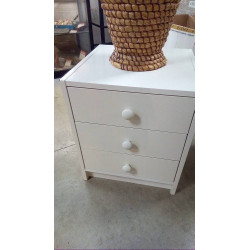 MEUBLE 3 TIROIRS CRÈME