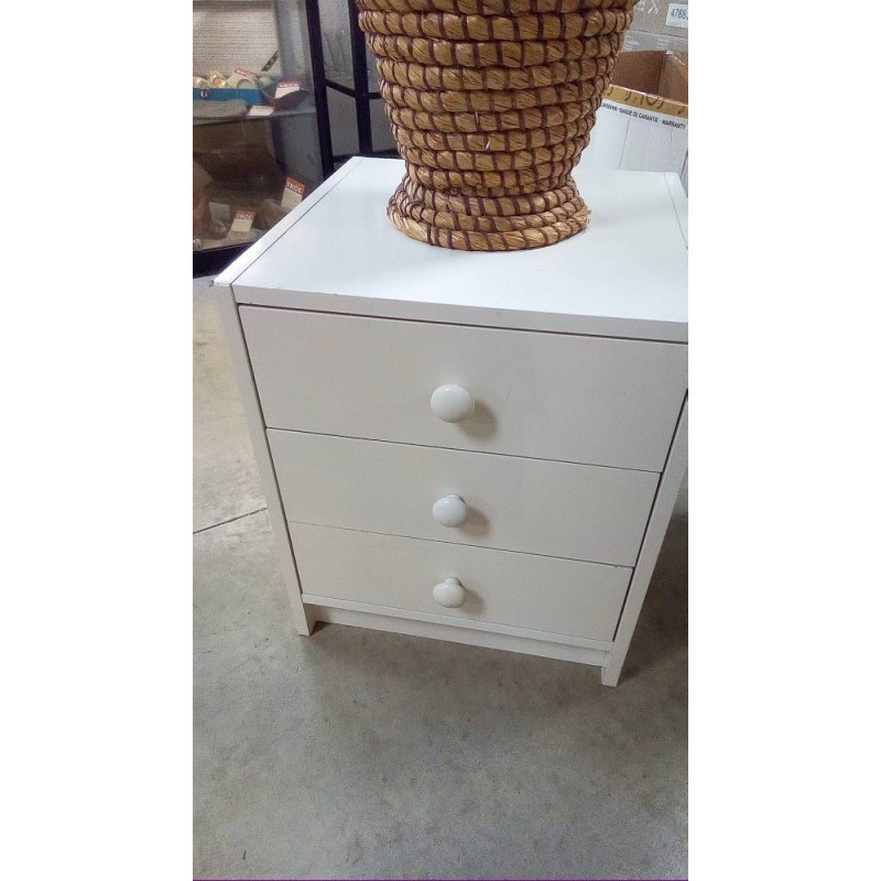 MEUBLE 3 TIROIRS CRÈME