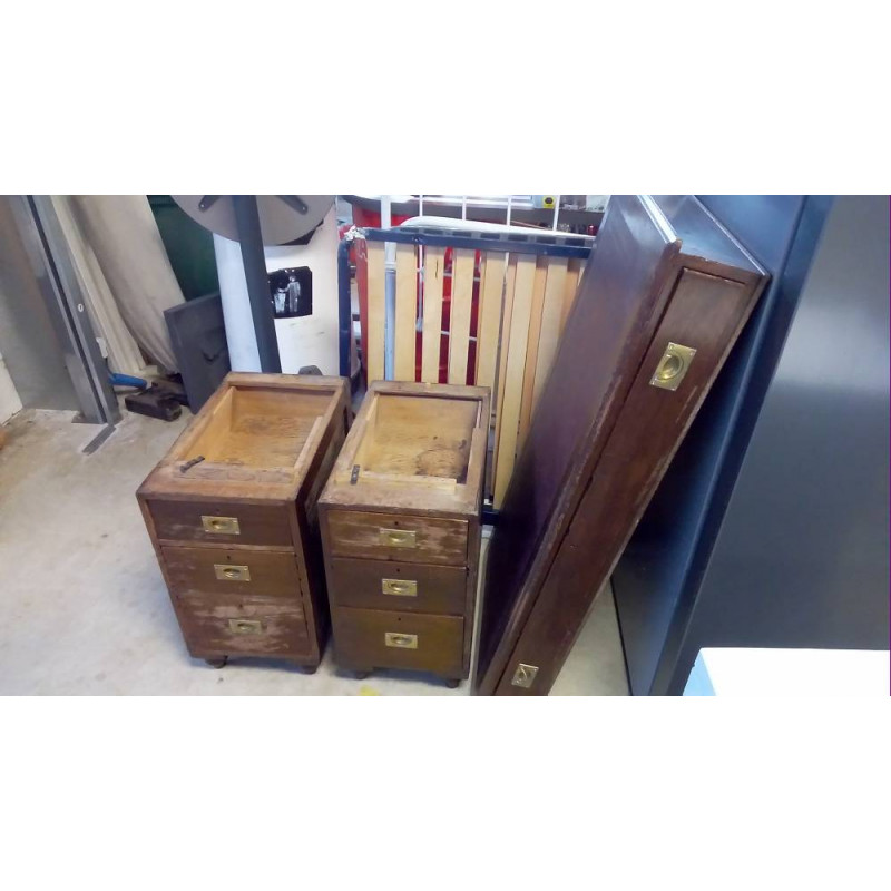 BUREAU ANGLAIS À CAISSONS DÉMONTABLE