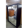 DRESSING NOIR CELIO 2 PORTES MIROIR