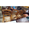 LOT DE 6 CHAISES PAILLÉES