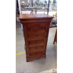 CHIFFONNIER 6 TIROIRS MERISIER