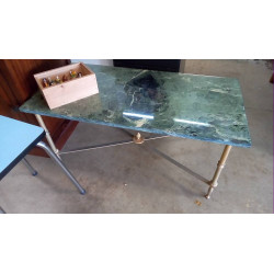 TABLE BASSE MARBRE ET LAITON