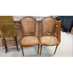 PAIRE DE CHAISES CANNÉES...