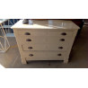 COMMODE PEINTE 4T POIGNÉES COQUILLE