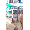 PAIRE DE LAMPES BOIS ( BAGUES EN RÉSERVE )