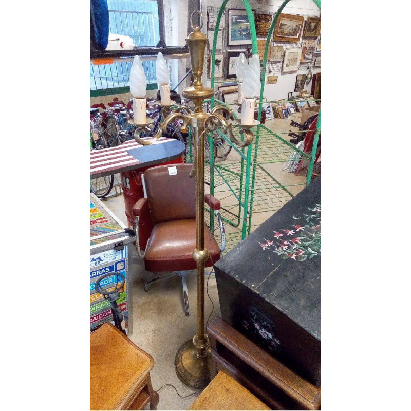 LAMPADAIRE BRONZE ET LAITON