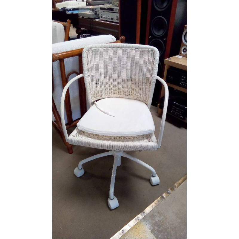 FAUTEUIL DE BUREAU RÉGLABLE PIVOTANT TRESSÉ