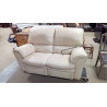 CANAPÉ RELAX MANUEL 2P CUIR BEIGE