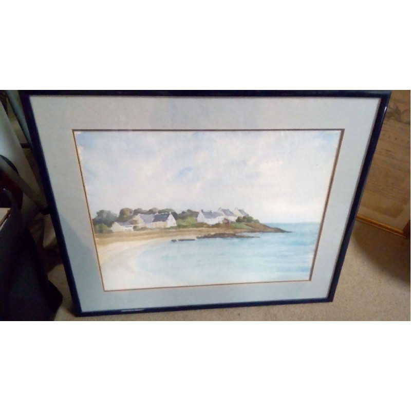 AQUARELLE MARINE ENCADRÉE