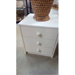 MEUBLE 3 TIROIRS CRÈME