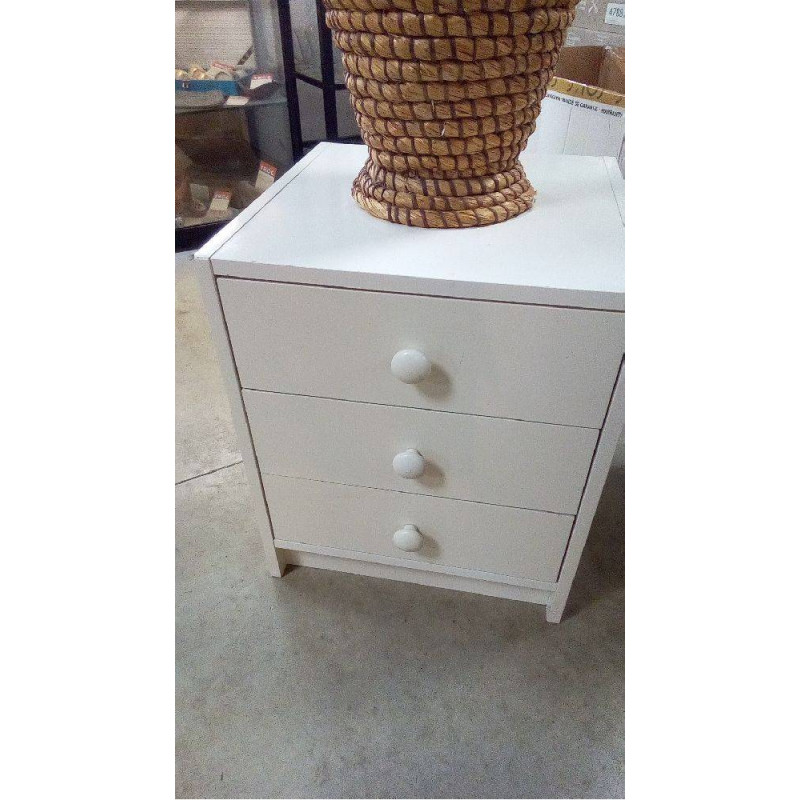 MEUBLE 3 TIROIRS CRÈME