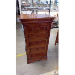 CHIFFONNIER 6 TIROIRS MERISIER