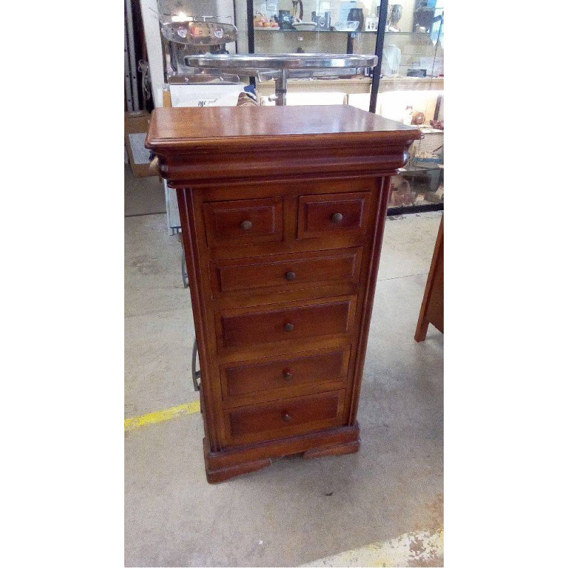 CHIFFONNIER 6 TIROIRS MERISIER