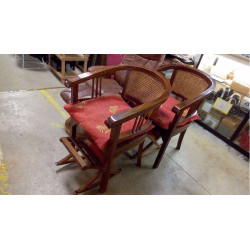 PAIRE DE FAUTEUILS CANNÉS...