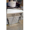 BUREAU BLANC VERRE