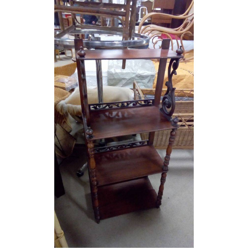 ÉTAGÈRE FINE ACAJOU À RESTAURER