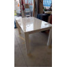 TABLE BLANCHE LAQUÉE 1 ALLONGE INTERNE (FORMANT CARRÉ)