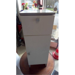 MEUBLE BAS SDB GRIS BLANC