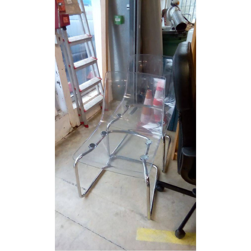 PAIRE DE CHAISES PLEXIGLAS